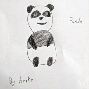 Panda — Artist: Anika (pencil on paper)
