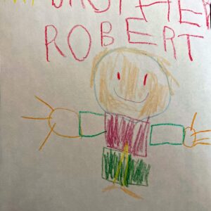 Brother Robert
— Artist: Michaela (crayon on paper)