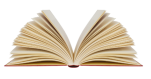 An image of a book laying open with the pages fanned out to represent the coming book launch for Adventures on Ahway island.